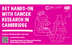 Get hands-on with cancer research in Cambridge!
